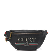 Load image into Gallery viewer, Gucci Logo Belt Bag in Black Leather