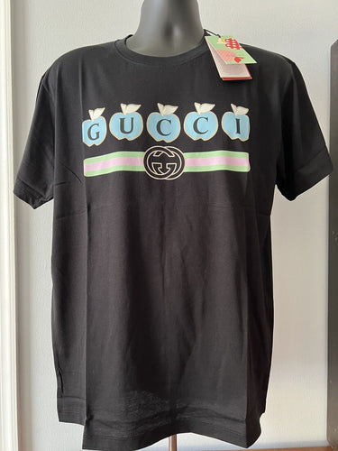 Gucci Vintage Embroidery Logo Bootleg T-Shirt