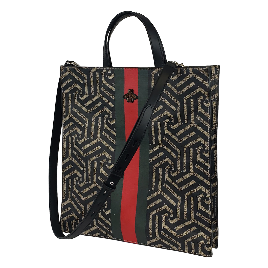 Gucci GG Supreme Caleido Web Tote with 