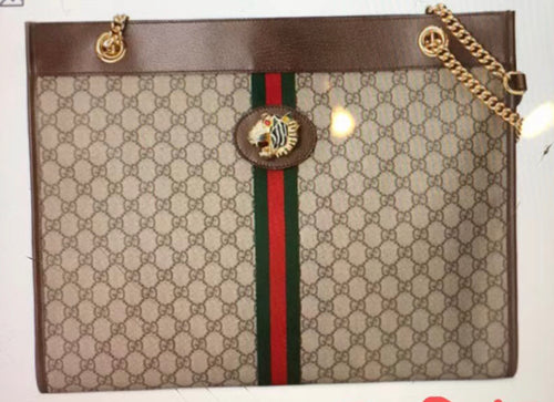 Gucci GG Supreme Monogram Web Messenger Bag in Black –