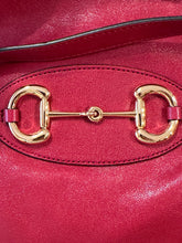 Load image into Gallery viewer, Gucci Interlocking GG 1955 Horsebit Collection Shoulder Bag in Red Leather