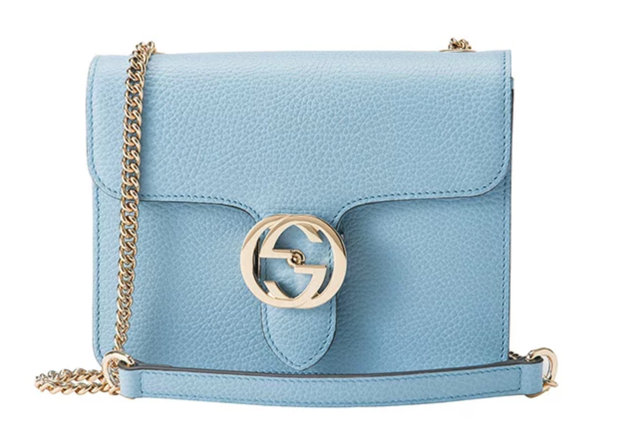 Gucci Small Interlocking GG Crossbody Bag in Mineral Blue – 