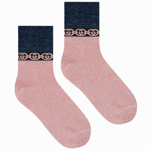 Pink Leggings with 'GG' pattern Gucci - IetpShops Germany - Gucci GG  pattern socks