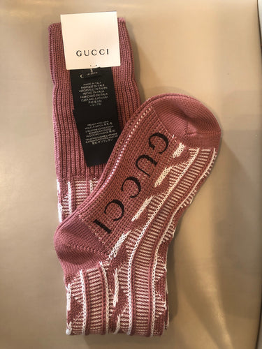 Gucci Crystal Embellished GG Socks in Beige S (8) = 18-20 cm