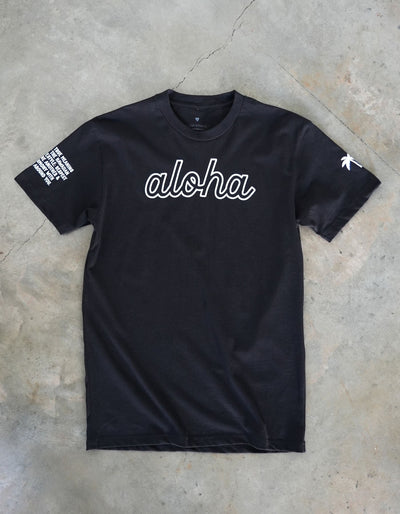 love fitness apparel aloha black tee