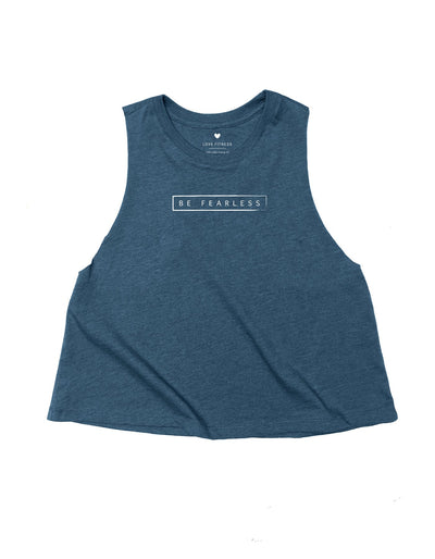 Crimson tavernorlando Navy blue Be Fearless crop top Hitra