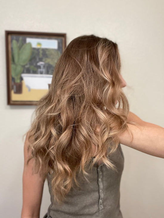 Hair curls after curled with Crimson tavernorlando leggings.