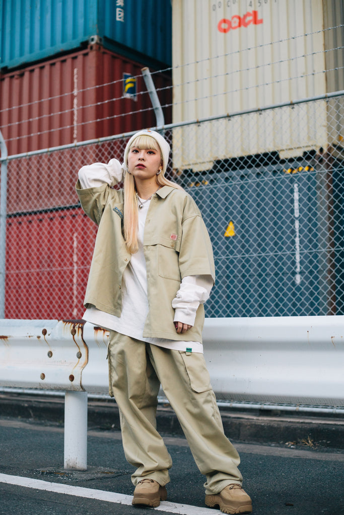 9090 Balloon Cargo Pants くすみミント Lサイズ-