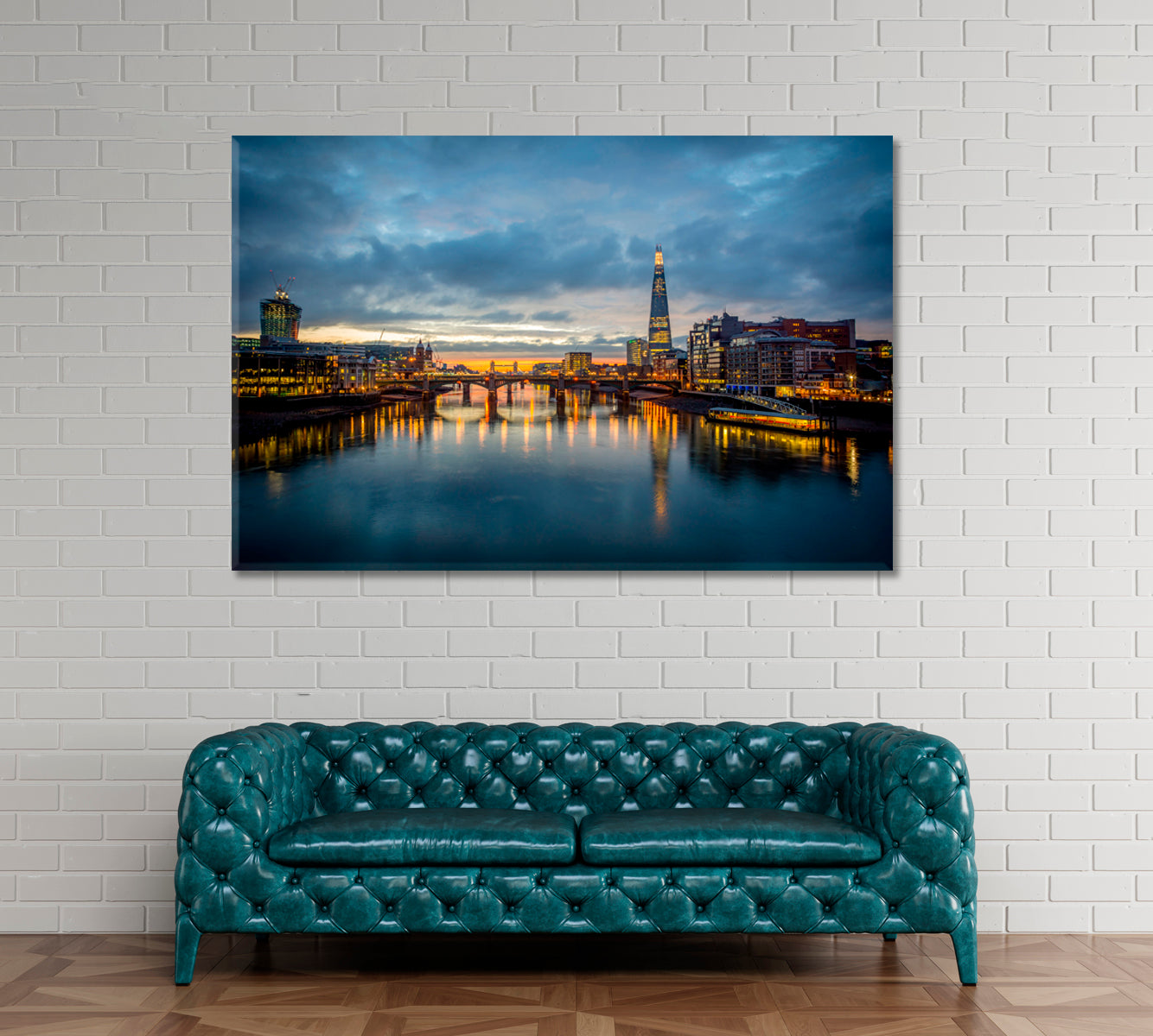 London City Skyline with River Thames at Night