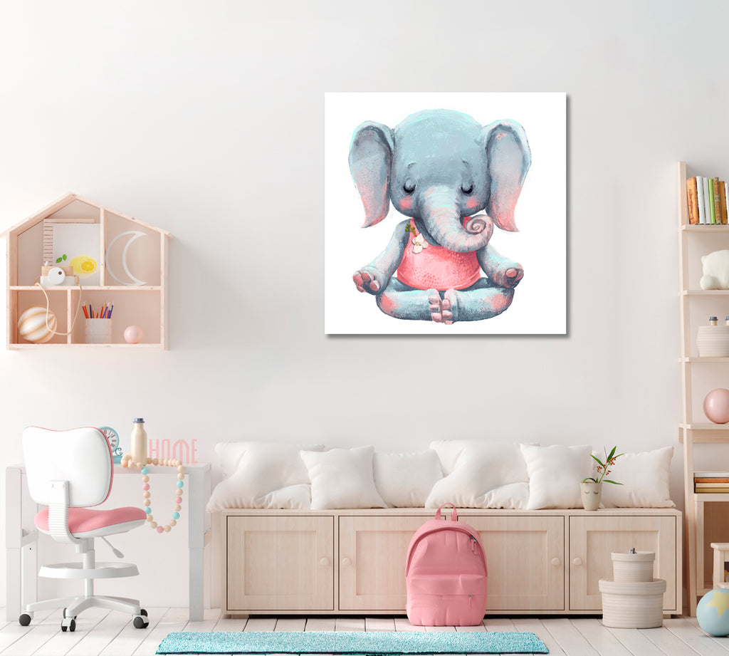 Baby Elephant in Lotus Pose