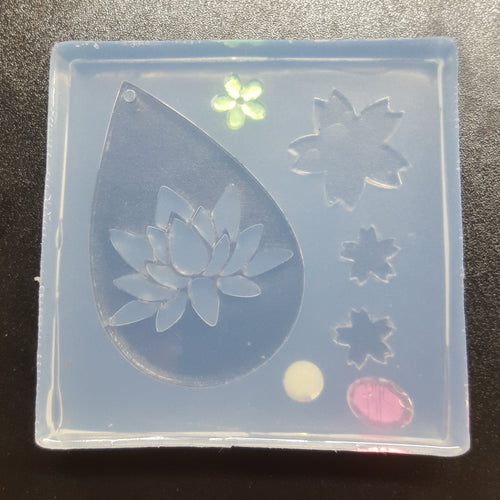 Silicone Flower Mold, Lotus Shaped Resin Mold - 1 piece (M060