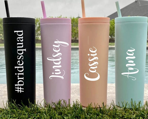 Personalized Tumbler With Lid and Straw, Bridesmaids Gifts, Acrylic Custom  Tumbler, Skinny Tumbler, Personalized Gift, Teacher Gift Cup 