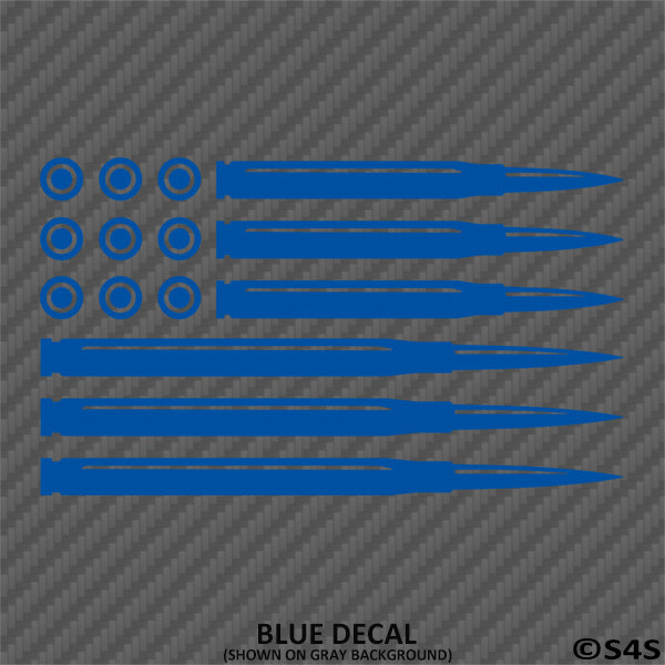 American Flag: Bullets 2A 2nd Amendment Vinyl Decal – S4S Designs
