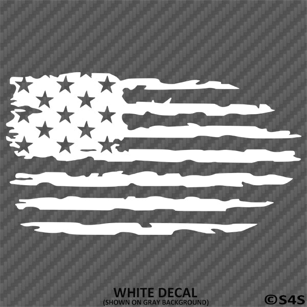 American Flag: Distressed Patriotic Version 2 Vinyl Decal – S4S Designs