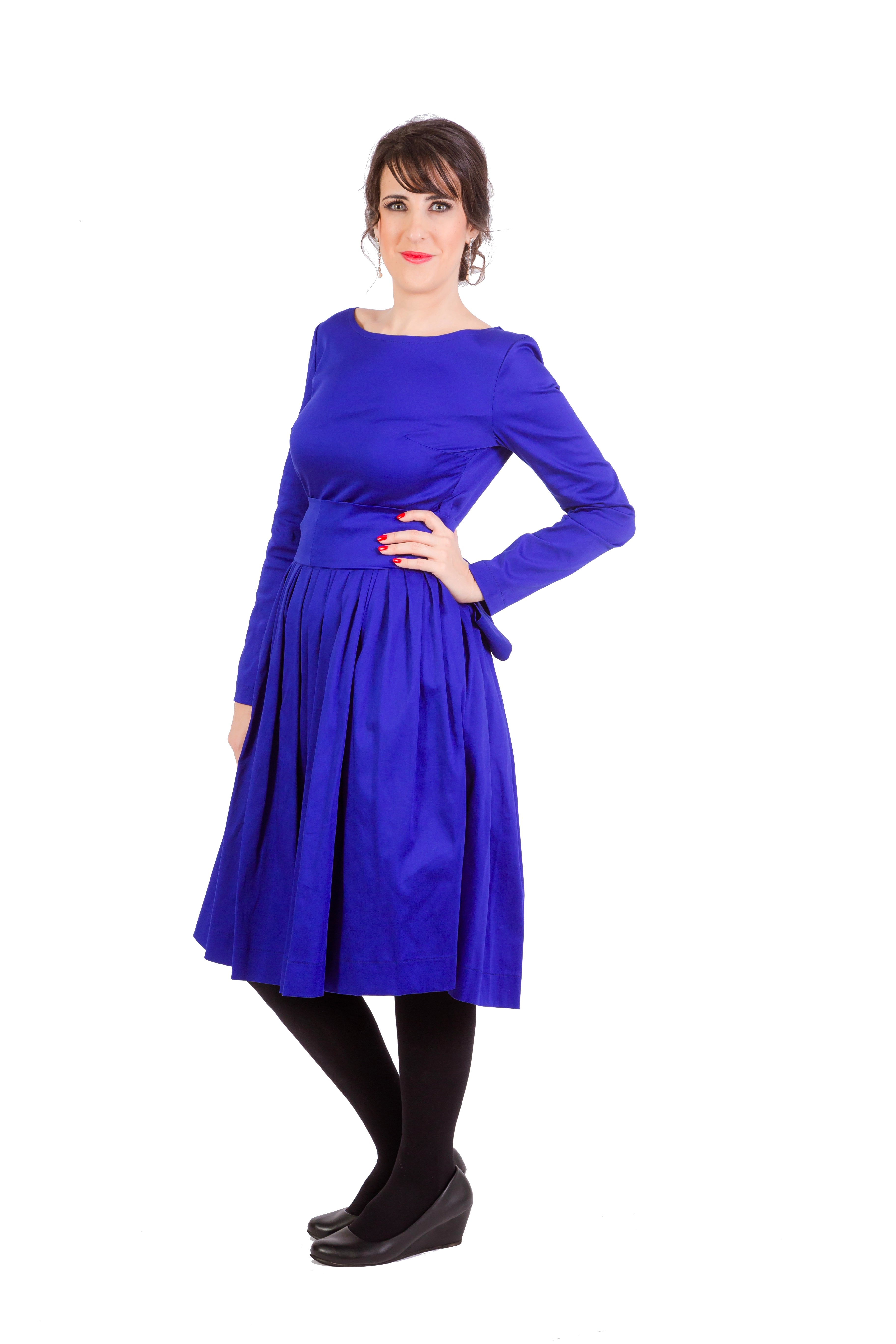 royal blue cotton dress