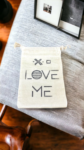 Sunsum, Love Me, Hand-Stamped Pouch