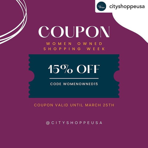 Save 15% off your next purchase on the City Shoppe Marketplace 