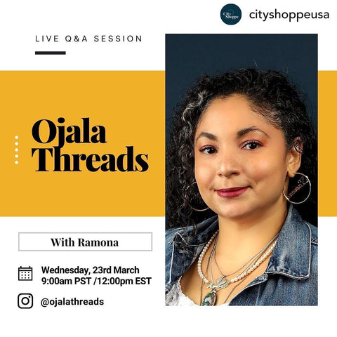 Ojala Threads, New York, New York is a Woman-Owned brand and member of the City Shoppe USA Marketplace