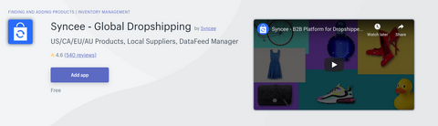Syncee Shopify App
