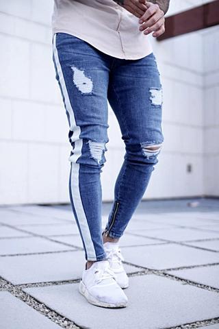 Side Stripe Contrast Bootcut Jeans – The Blue Acorn