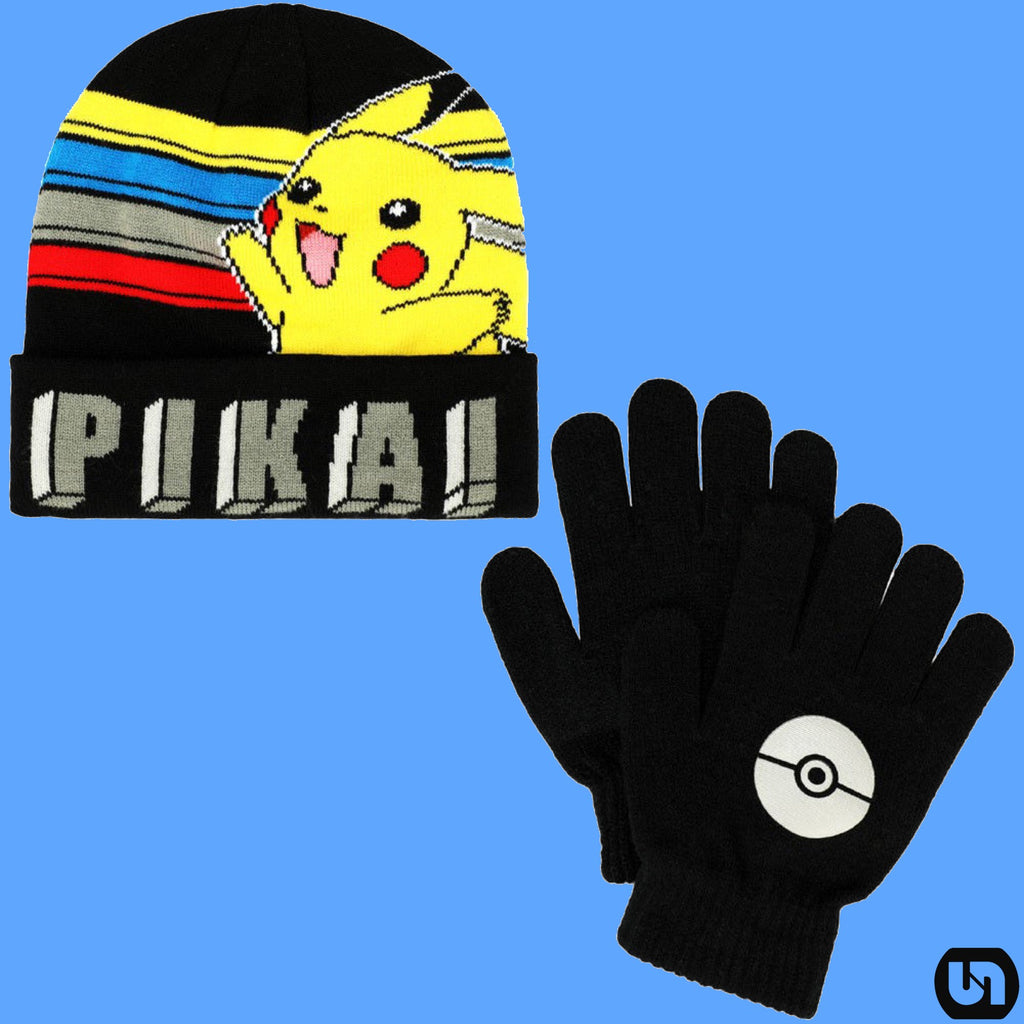 Pokemon: Pikachu Striped Beanie & Combo