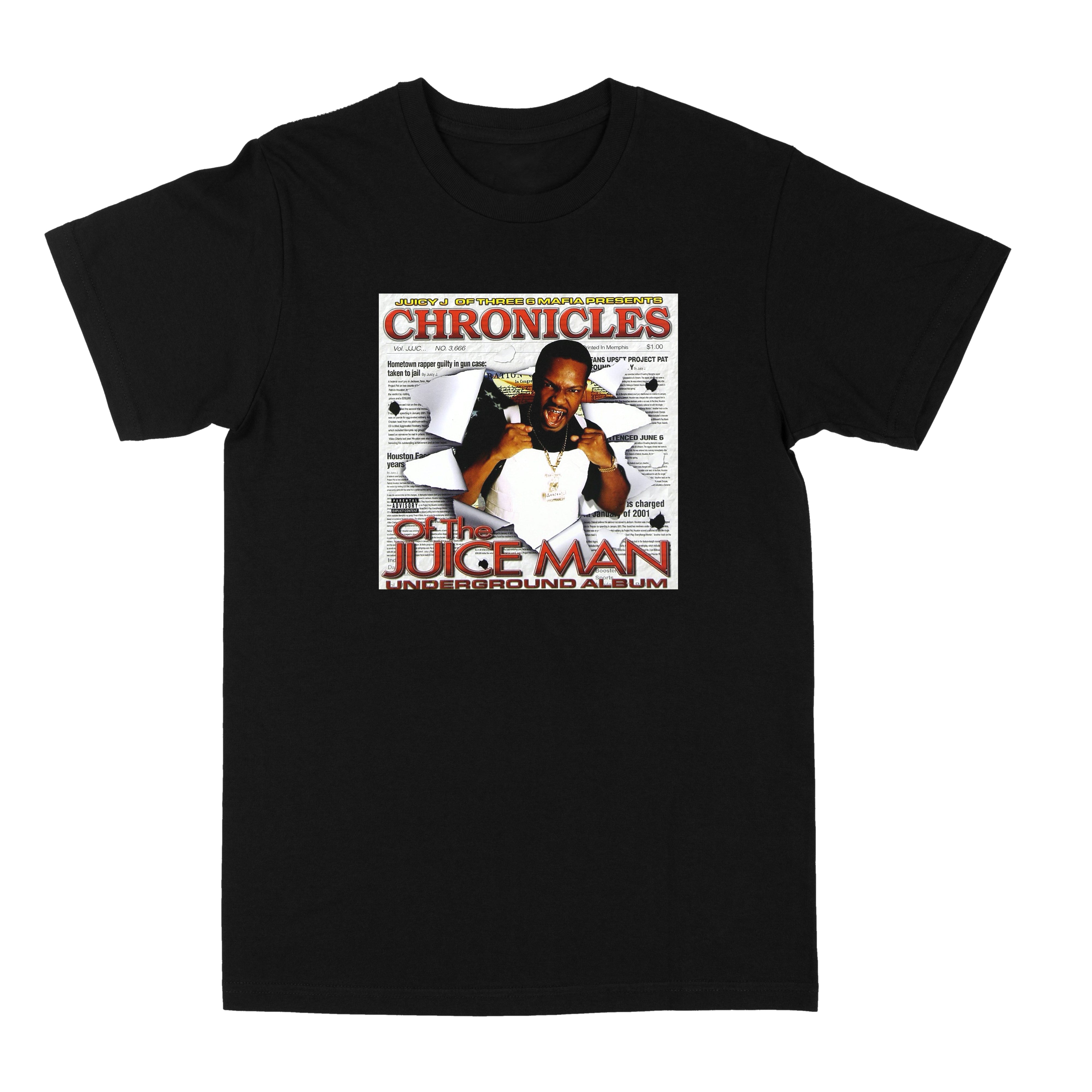 Juicy J Chronicles Tee Black Three6mafiamerch