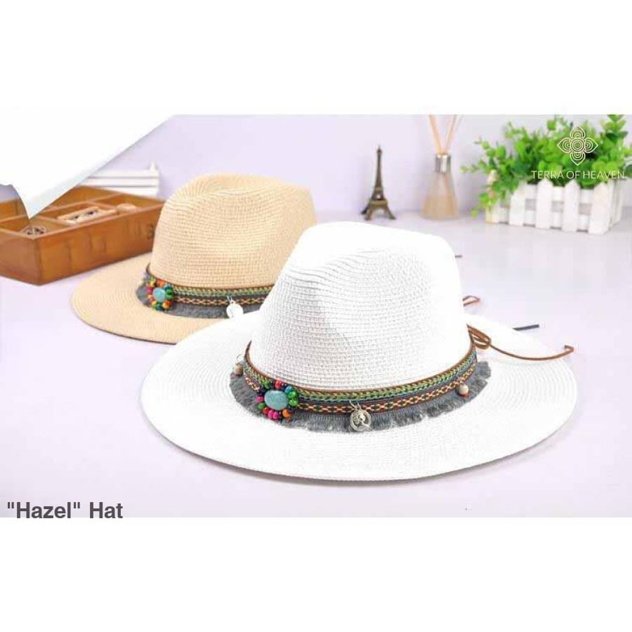 Hazel Hat | Terra of Heaven Bohemian Clothing Store Beige / One Size