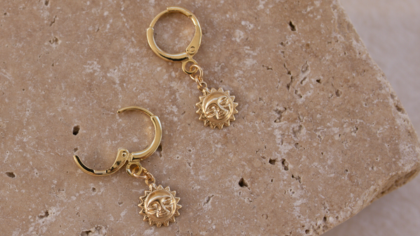 sun sleeper earrings gold filled earrings light weighted earrings
