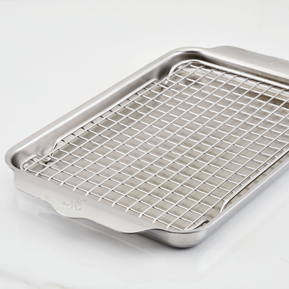 Stainless Steel Half Sheet Baking Pan & Cooling Rack Kitchen Set (Open Box)