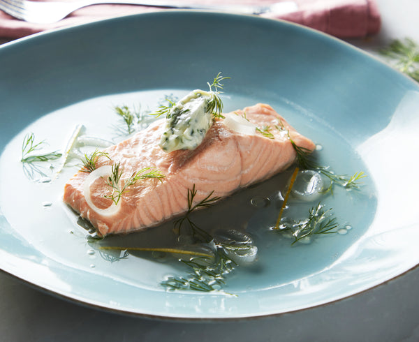 poached salmon