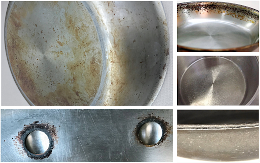 typical stainless steel cookware