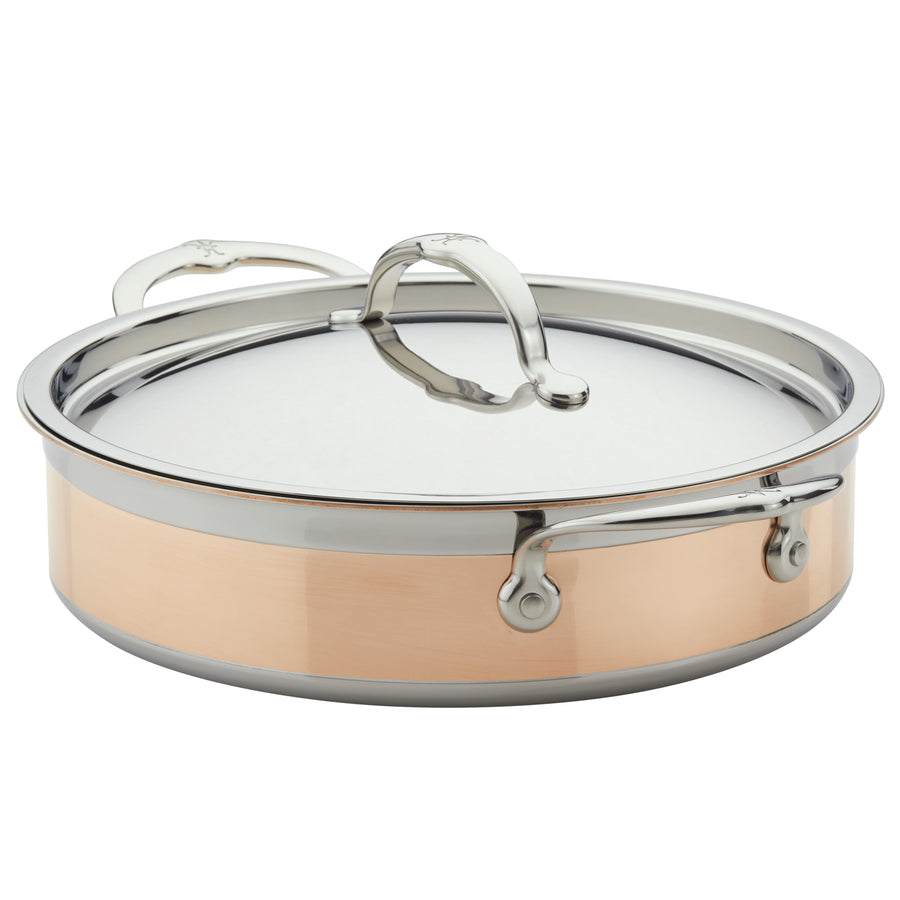 Agnelli Induction Copper 3 Saucepan With Stainless Steel Handle, 5.9-Q –  AgnelliUSAShop