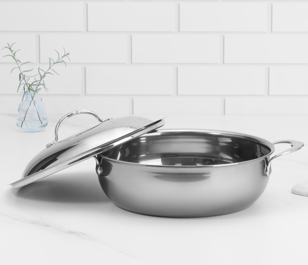 Hestan Nanobond Stainless Steel Soup Pot with Lid, 3-Quart on Food52