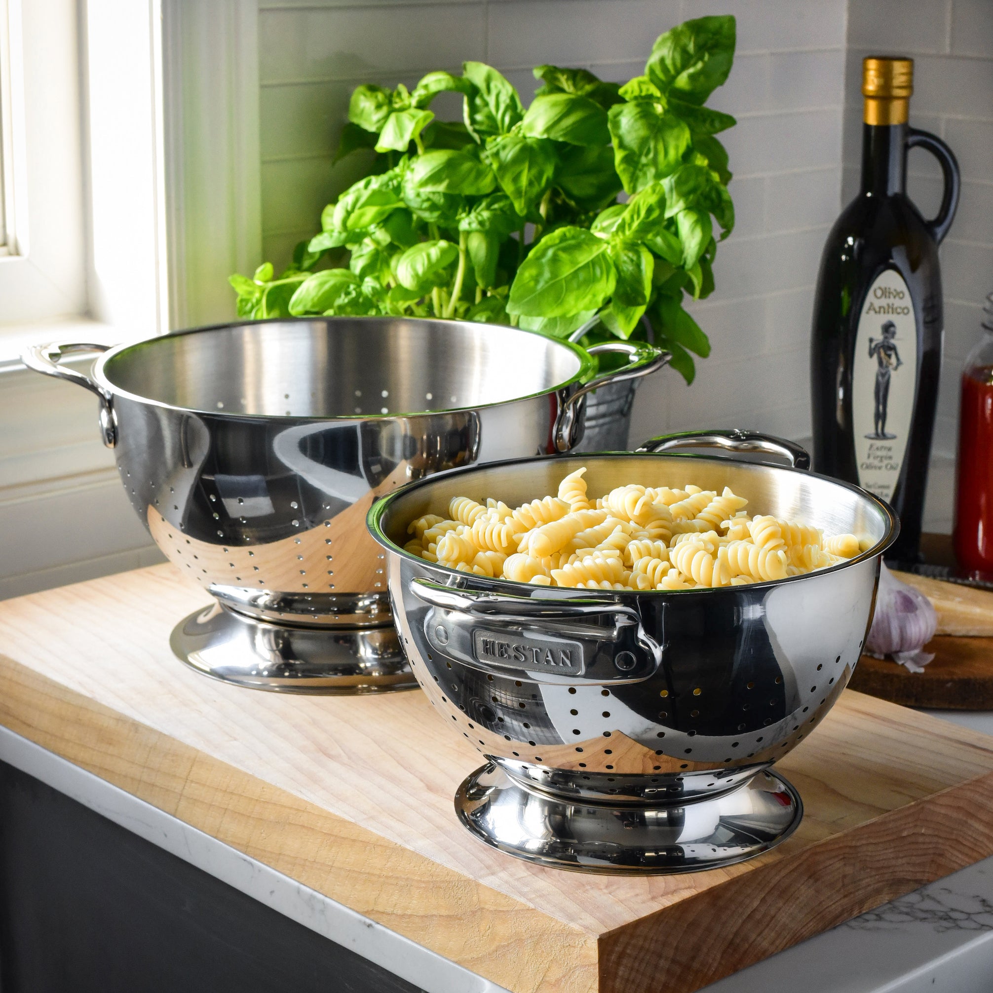 Image of Stainless Steel Colander Set, 2-Piece