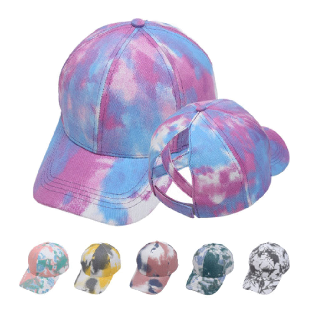 Tie Dye Ponytail Hats For Groovy & 60s Themed Women's Golf Tournaments ...