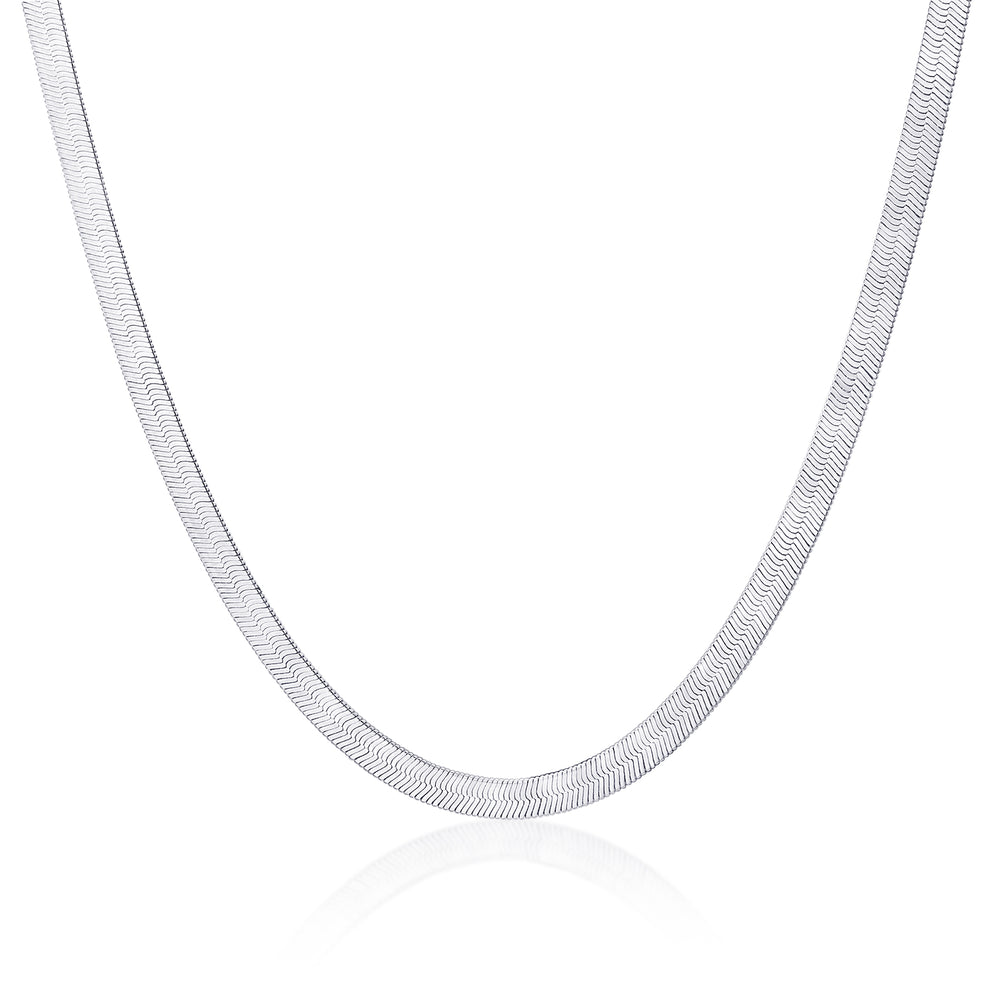 Loren Stewart Herringbone Necklace in Sterling Silver – Hampden Clothing