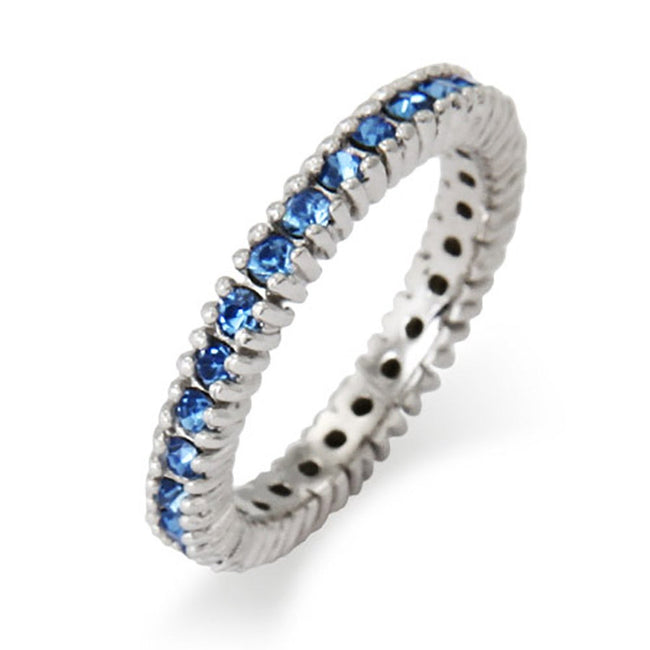 Sparkling September Birthstone Stackable Ring