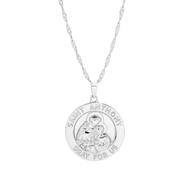 Sterling Silver Saint Anthony Necklace