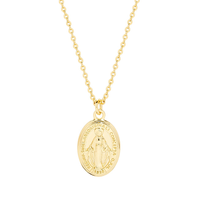 Gold Mother Mary Necklace