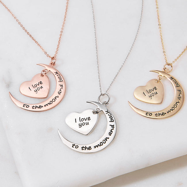 Personalized I Love You To The Moon and Back Necklace