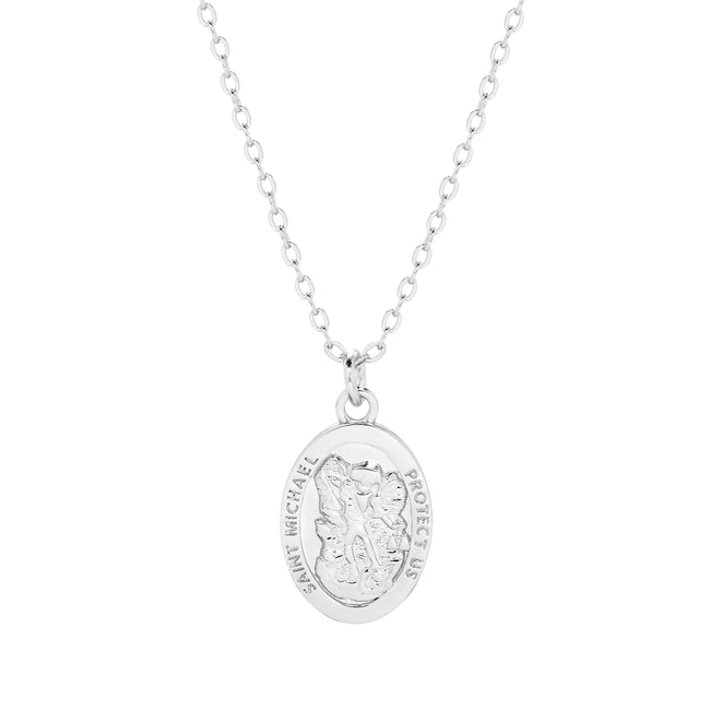 Sterling Silver Saint Michael Necklace