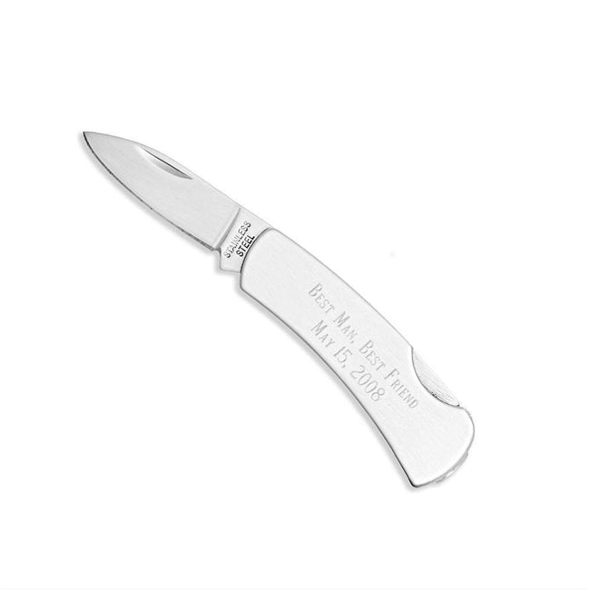 Engravable Stainless Steel Pocket Knife