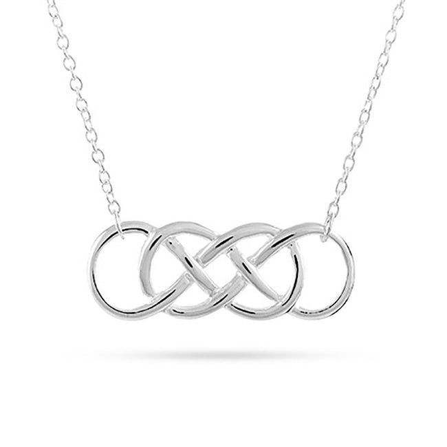 Silver Double Infinity Symbol Necklace