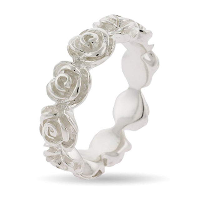 Band of Roses Sterling Silver Eternity Ring | Eve's Addiction&#0174;