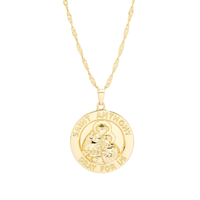 Gold Plated Saint Anthony Necklace