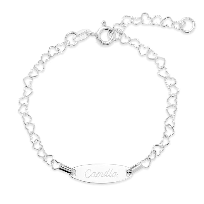 Heart Link Kids ID Bracelet