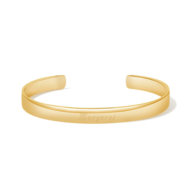 Engravable Cuff Bracelet in Gold