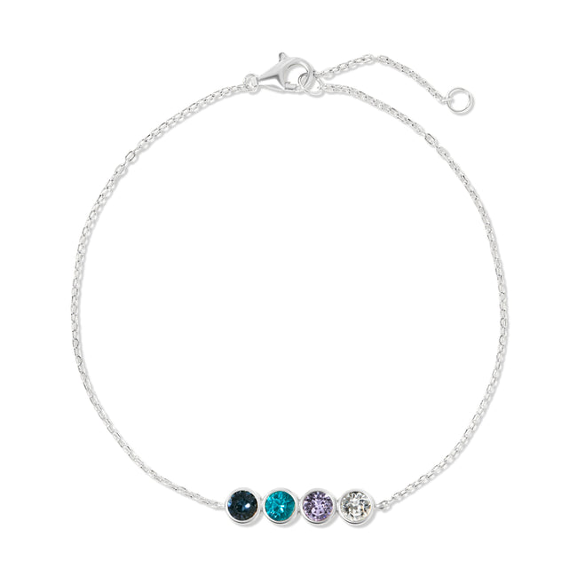 4 Stone Custom Birthstone Bracelet