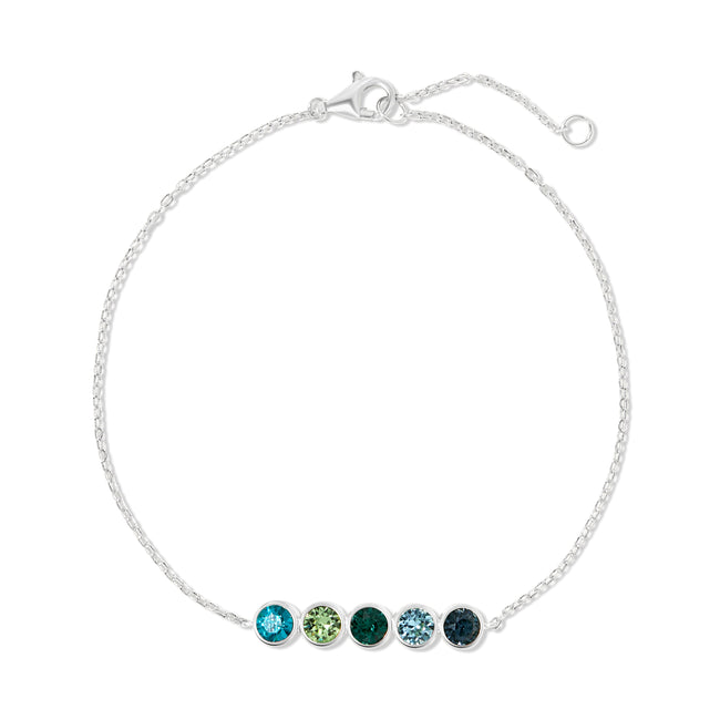 Custom 5 Stone Birthstone Bracelet