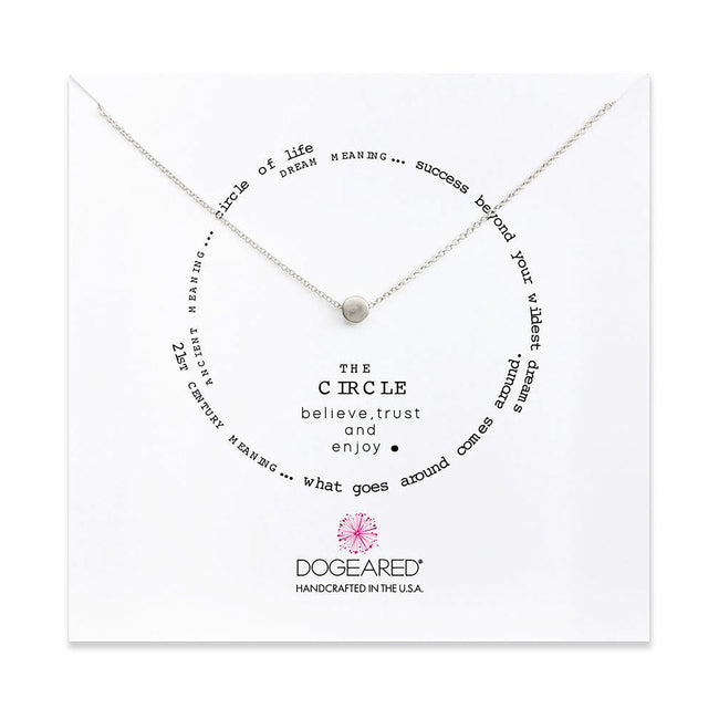 Dogeared Circle Sterling Silver Necklace